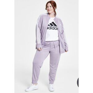 Adidas Women Essentials Warm-Up Tricot Slim 3-Stripes Track Jacket Plus Size 4X